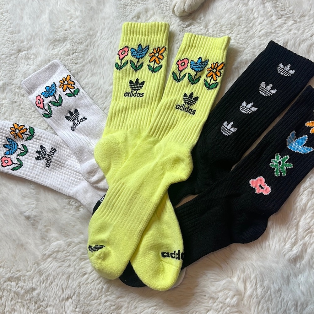 NWOT Adidas Flower Socks